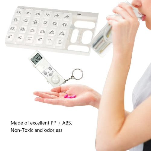 

Carevas Intelligent Timing Reminder Pill Box Timely medication clean storage tablets