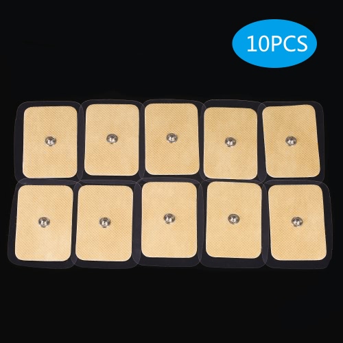 

10 Pack Reusable Electrode Pads Self-Stick Gel Snap-On Pads FDA & CE Approved