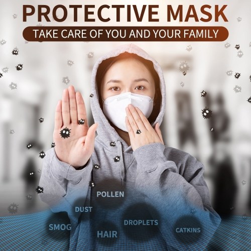 

10PCS KN95 Face-Mask Disposable Anti PM2.5 Anti Particle Respirator-Mask Breathable Dustproof Mouth-Mask