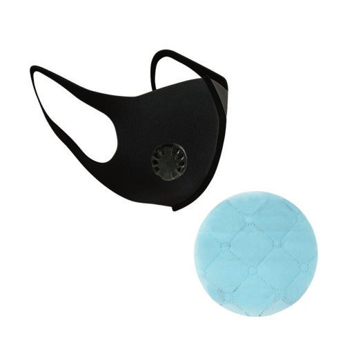 

Disposable Protection Hygiene Supply Black Single Double Valve Dust Mask Square Round Mask Pad