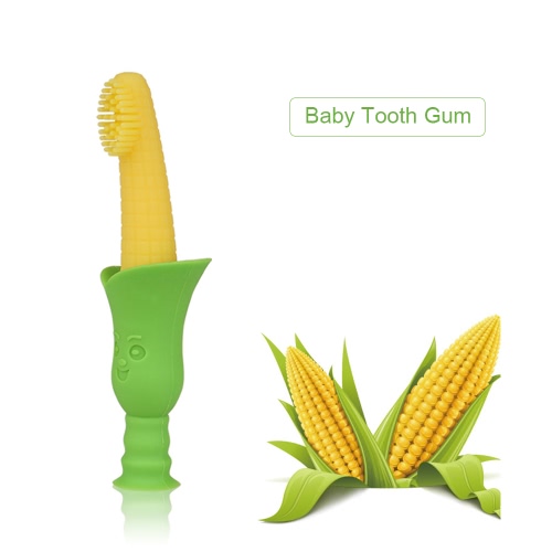 

Baby Teether Кремниевая зубная гумма Кукуруза для тренировки Зубная щетка Прорезы для зубов Молярный стержень Стоматологический клей для новорожденных малышей для малышей