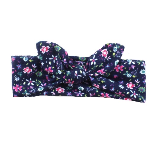 

Children Rabbit Ears Hair Band Cute Flower Printed Bowknot Headbands
