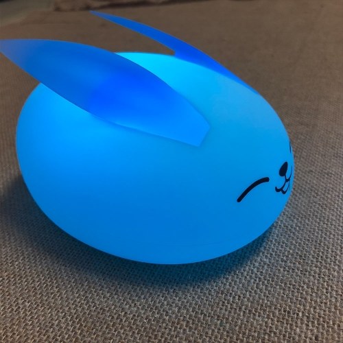 

Ночной свет для детей Мягкий кроличья силиконовая детская детская лампа