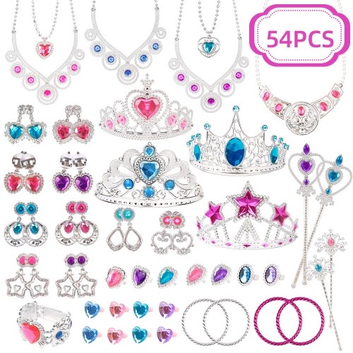 

60pcs Princess Jewelry Toy Set for Little Girls (Random Color Delivery)