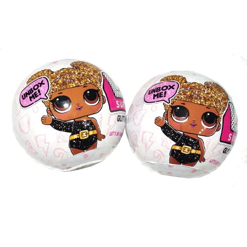 

2Pcs Lol Glitter Egg Doll Toy Diameter 9cm