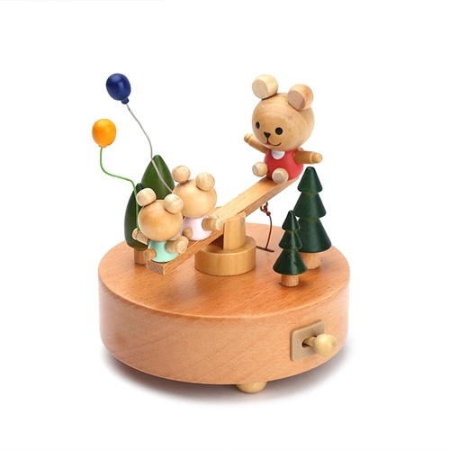 

Carousel Musical Boxes Wooden Wood Crafts Children's Toys