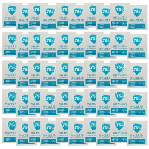 

50pcs/lot 75% Alcohol Disposable Wet Wipes Portable Soft Sanitizing Wipes Household Hand Cleaning Disinfection Wipes Individually Wrapped