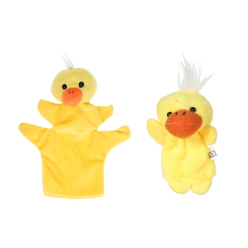 Animali Puppets Hand Puppets Finger Story Tempo Insegnante Set per Puppet Animali Fumetto Madre Baby per Bambini Mostra Scuole Playtime 2Pcs Cane