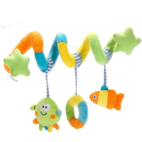 

Baby Crib Educational Plush Animal Toy Revolve Playing Crib Bedding Hanging Rattle Beneficial Toy