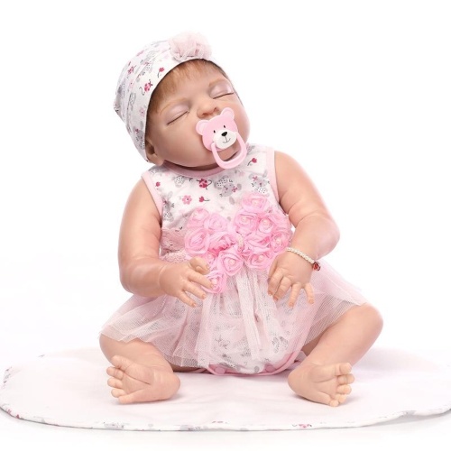 22in Reborn Doll Rebirth Baby Kids Подарок All-Silica Gel Girl