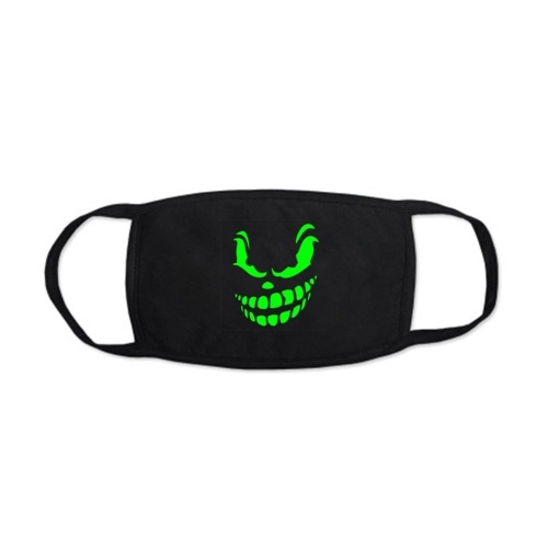 

1pc Fashion Luminous Face Mask Funny Cotton Face Shield Anti-Dust Washable Reusable Mask