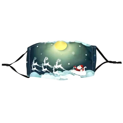 

Christmas Pattern Cotton Face Mask Adjustable Earloop Anti Dust Mouth Cover Washable Reusable Santa Mask for Adult Women Men