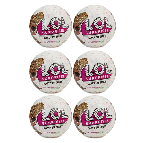 

6Pcs Lol Glitter Egg Doll Toy Diameter 9cm