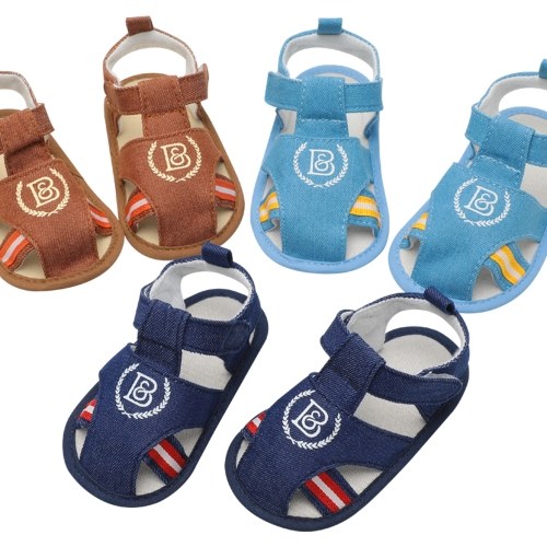 Infant Toddler Baby Shoes Boy Sandal Magic Tape Soft Suola antiscivolo Sneaker Prewalker per l'estate scuro BLU taglia US 4