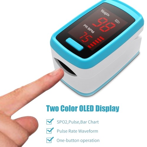 

Digital Fingertip Pulse Oximeter OLED Display Blood Oxygen Sensor Saturation SpO2 Monitor Measurement Meter