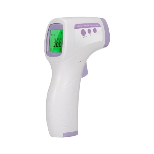 Thermomètre frontal infrarouge numérique Thermomètre infrarouge LCD Thermomètre infrarouge infrarouge portable sans contact Thermomètre infrarouge avec alarme de fièvre pour enfants Adultes Mode double température Rétroéclairage 3 couleurs ℃ ou ℉ Lecture