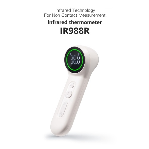 

Digital Forehead Thermometer Non-contact Infrared Thermometer Temperature Measurement with Probe Auxiliary Light, °C / °F Unit Switch, Three Color Backlight for Kids Children and Adults
