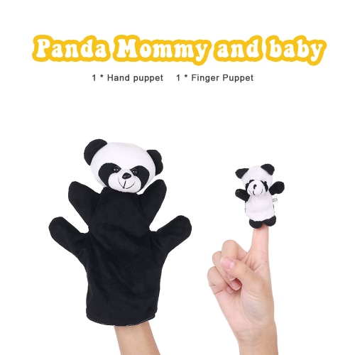 Animals Hand Puppets Finger Puppets Story Time Educational Puppet Set Cartoon Animals Mother Baby for Children Shows Playtime Scho