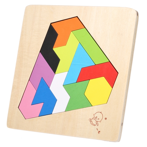

Деревянная головоломка для головоломки Diamond Board Tangram Early Educational Develoment Toys Подарки для детей