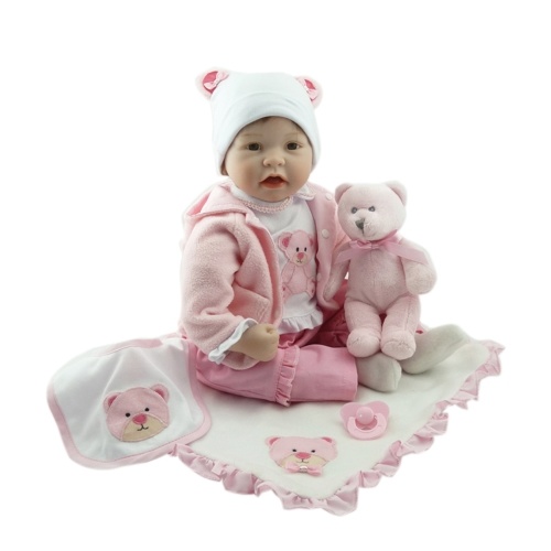 22in Reborn Baby Rebirth Doll Kids Gift Cloth Material Body