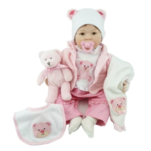 22 en Reborn Baby Rebirth Doll Kids Gift Material de tela Cuerpo