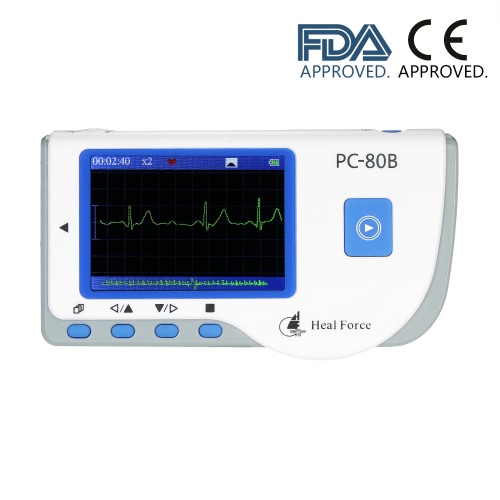 

Heal Force Medical Portable ЭКГ ЭКГ Монитор Монитор сердечного ритма работает быстро и удобно