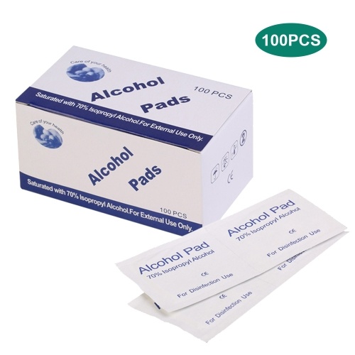 

100Pcs/Box Non-woven A-lcohol Pad Disposable Disinfection Portable Home Travel Anti-bacterial Cotton