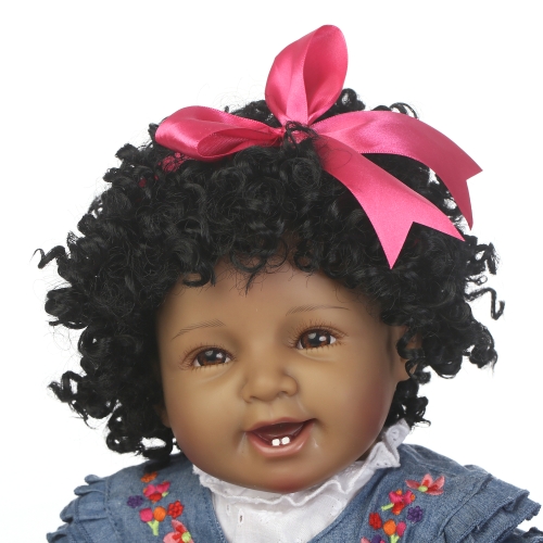 

22inch 55cm Reborn Малыш Baby Doll Girl PP Хлопок Заполнение тела Boneca С одеждой Lifelike Симпатичные игрушки подарков