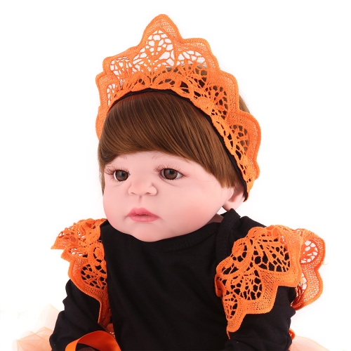 22inch 55cm Reborn Baby Doll Girl Полная силиконовая игрушка для младенцев с одеждой Lifelike Cute Gifts Toy