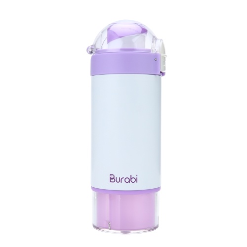 Taza de 12oz con dispensador de fórmula Botella de vacío de pared doble Taza de acero inoxidable Thermos Purple