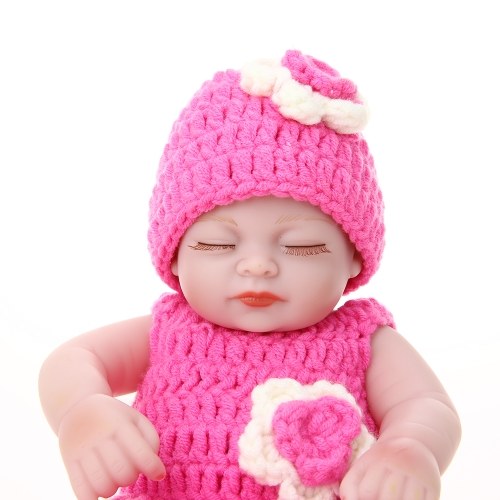 

Reborn Baby Doll Girl Full Silicone Body Baby Bath Toy With Knitwear Clothes 10inch 25cm Lifelike Cute Gifts Toy