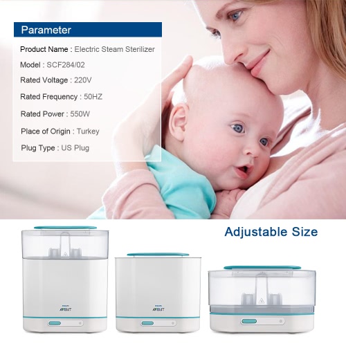 

PHILIPS AVENT 3-in-1 Milk Bottles Electric Steam Sterilizer US Plug