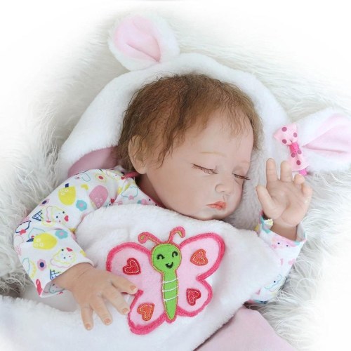 22in Reborn Baby Rebirth Doll Kids Gift Half the Body Covered with Quilts