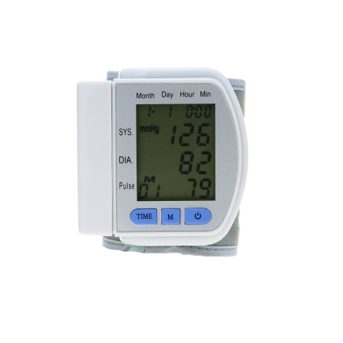 

Automatic Wrist Blood Pressure Monitor Cuff 90 Data Memory/Pulse Rate/Auto Power off Digital Sphygmomanometer