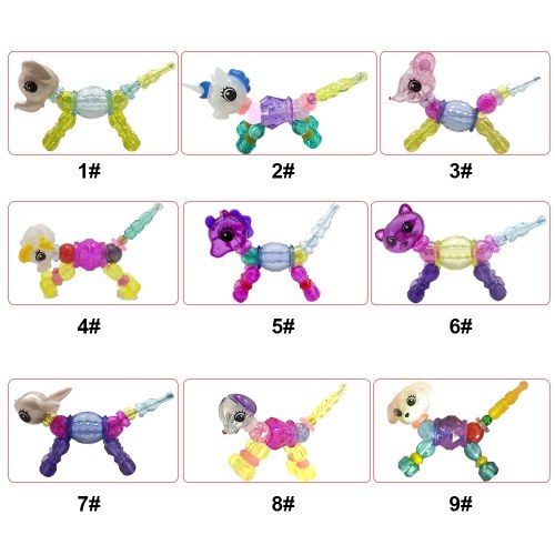 

Children Beads Jewelry DIY Magical Transformable Bracelet Colorful Twist Pets Hand Chain for Girls