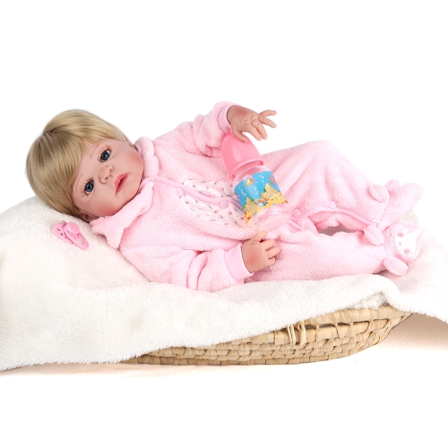 

22inch 55cm Reborn Baby Doll Girl Полная силиконовая игрушка для тела с одеждой Lifelike Cute Gifts Toy