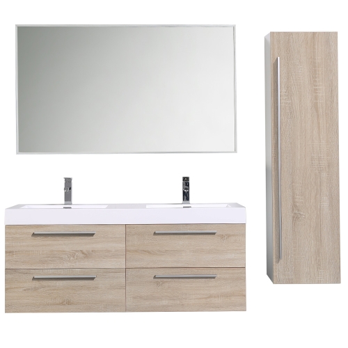 Dès 699.00€, double contemporain bois clair Meuble salle de bain ... Dès 699.00€, double contemporain bois clair Meuble salle de bain ...