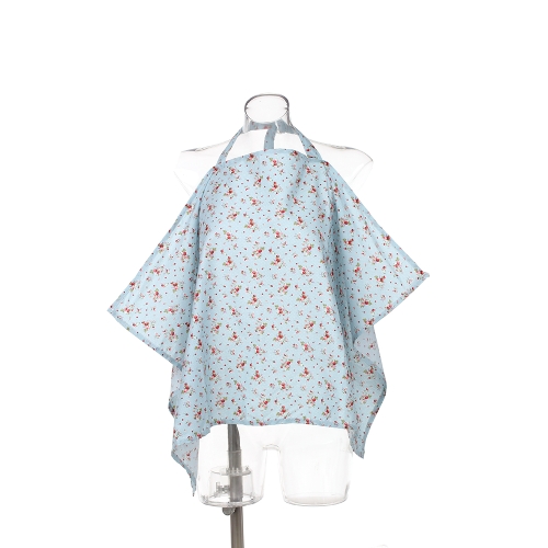 Coton Infantile Bébé Infirmière Couverture Mère Allaitement Tablier Bébé Voiture Auvent Bleu Clair