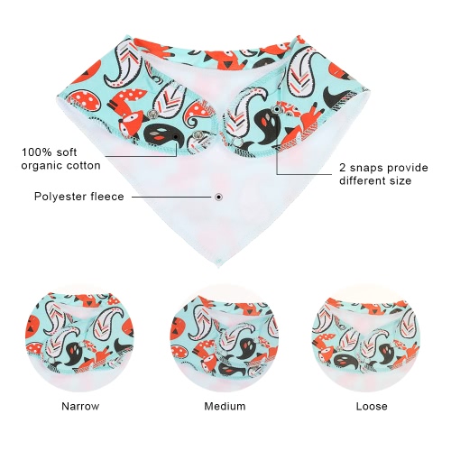 

Baby Infant Drool Bibs Absorbent Burpy Cloths Drool Pinafore Double Cloth Organic Cotton Set 4 Pack Gift For Drooling and Teething