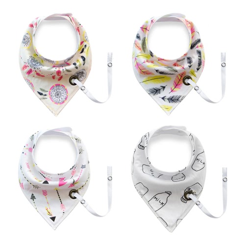 

Baby Drool Bibs со спайдер клип Absorbent Burpy Cloths Drool Pinafore Double Cloth Organic Cotton Set 4 Pack 4 Виды рисунков для девочек Мальчики Yellow + Pink