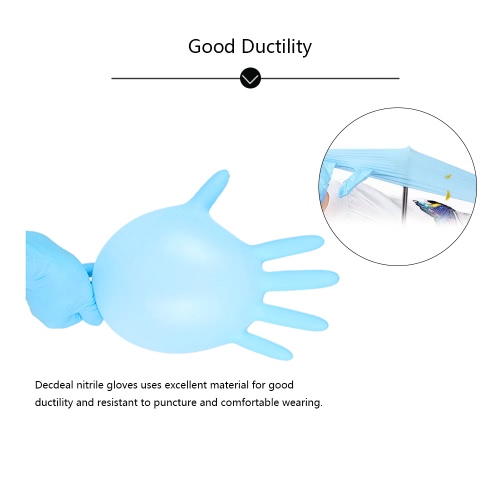 

Decdeal 100 Count Nitrile Exam Gloves Powder Free Disposal Gloves Latex Free