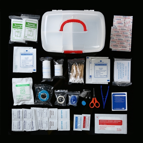 129PCS All Purpose First Aid Kits Box  Outdoor  Emergency Organizer FDA approved