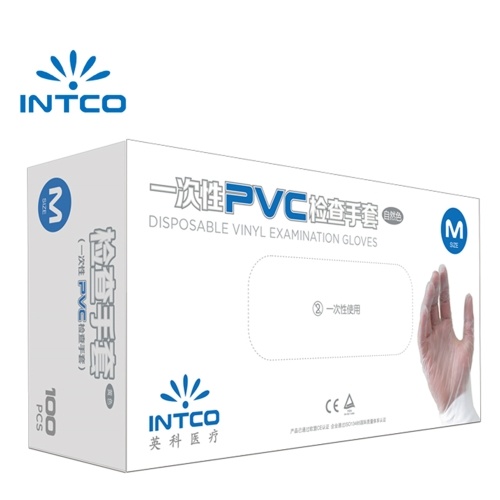 

Одноразовые ПВХ перчатки INTCO 100PCS
