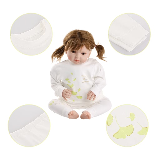 

Baby Clothes Set 2pcs Unisex 100% Cotton Baby Outfits Clothing Long Sleeve Tops Long Pants Spring Summer Autumn Winter For Newborn Baby Girl Boy Yellow 3-6M