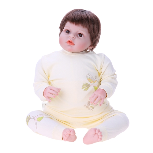 Baby Clothes Set 2pcs Unisex 100% Cotton Baby Outfits Clothing Long Sleeve Tops Long Pants Spring Summer Autumn Winter For Newborn Baby Girl Boy Bird Printing Yellow 3-6M