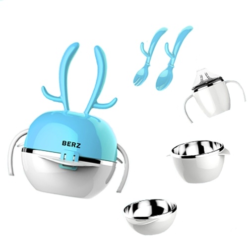 

5Pcs Stainless Steel Dinnerware Set