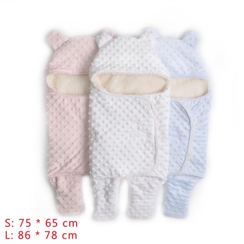 

Knitting Solid Color Baby Swaddle Wrap Newborn Soft Snuggle Swaddling Blanket Thickening Warm Sleeping Bags