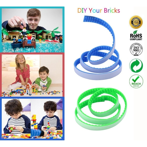 

Reusable Silicone Building Blocks Tape for Lego Lover Kids Gift Portable No Harm to Children