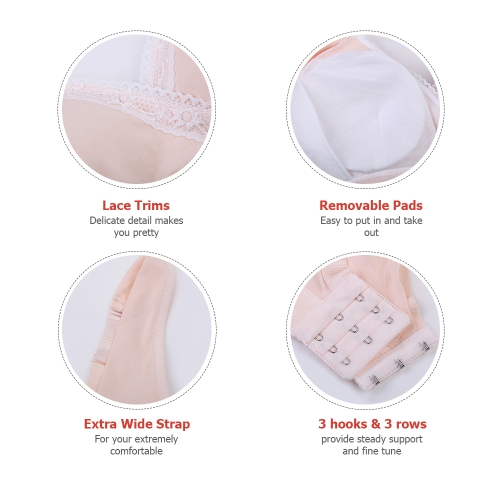

Pregnancy Bra Cotton Wireless Maternity Nursing Breastfeeding Sleep Bras Yellow M(34/75)