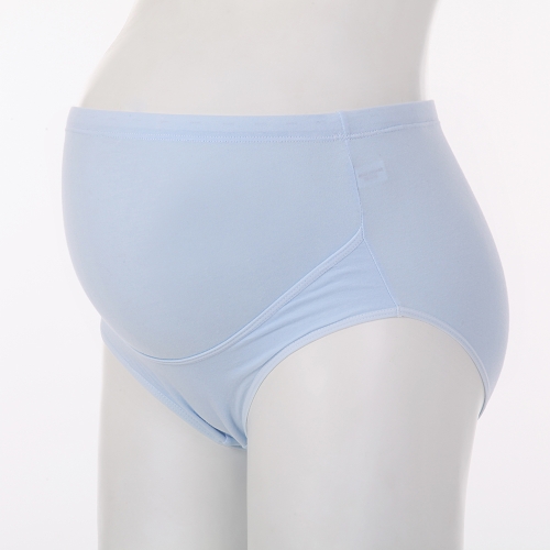 2 piezas de ropa interior de maternidad bragas de algodón Abdominal Support cintura alta embarazo briefs amarillo + rosa L